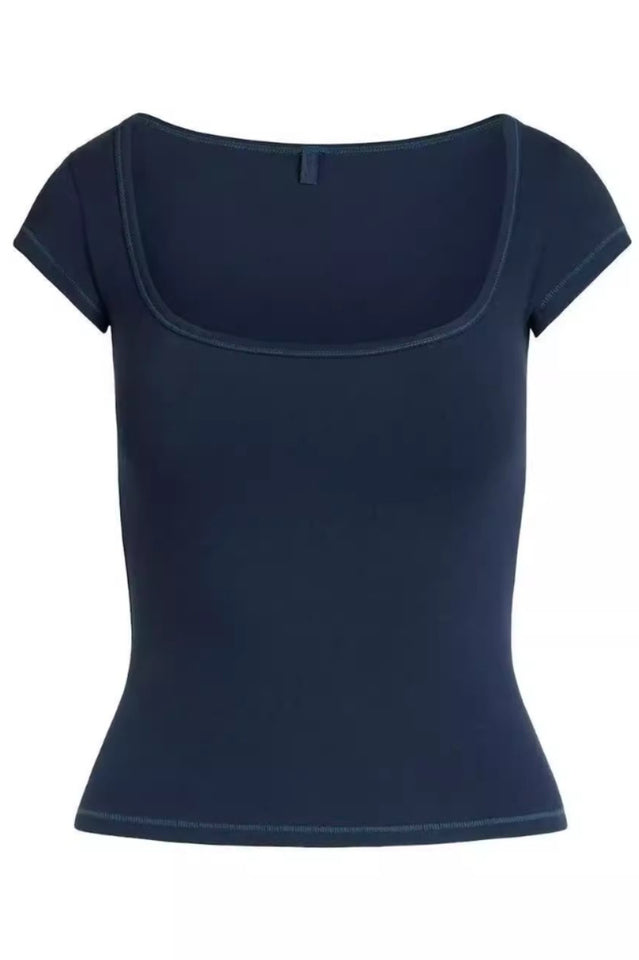 SKIMS Cotton Jersey Scoop Neck T-Shirt | Dress In Beauty