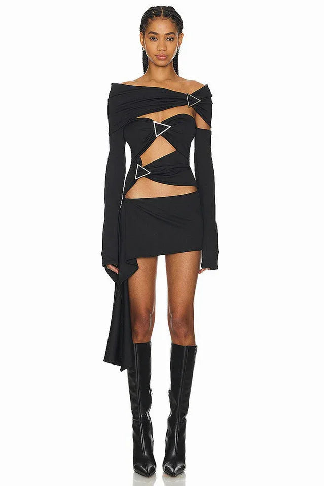 Sarah Embellished Off Shoulder Dress - WEUXS Main image