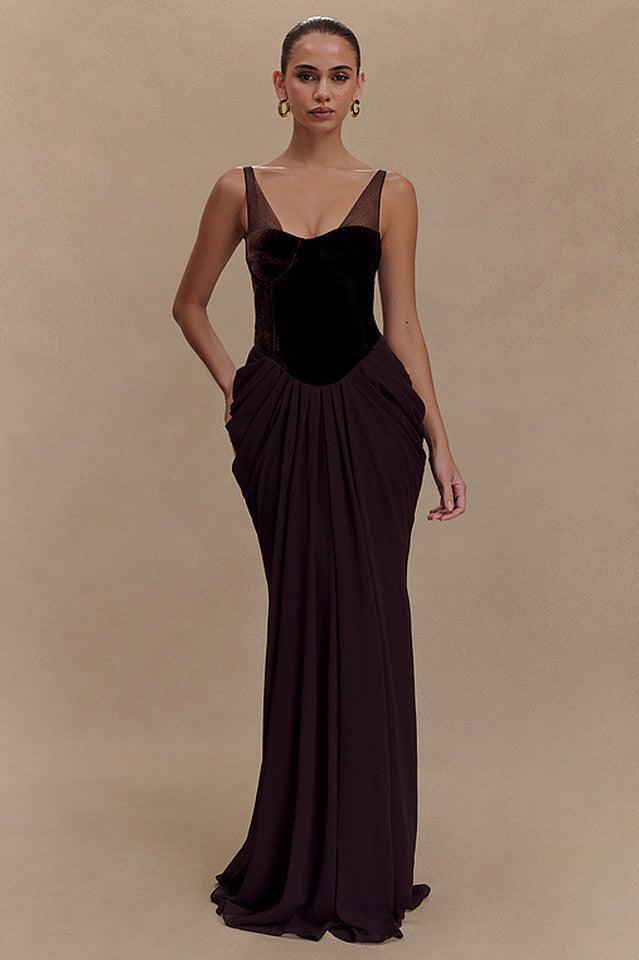 Velvet Corset Maxi Dress | Dress In Beauty