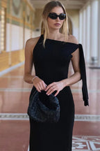 Asymmetrical Neckline Maxi Dress - View 6 | WEUXS
