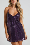 Spaghetti Strap Sequin Mini Dress | Dress In Beauty