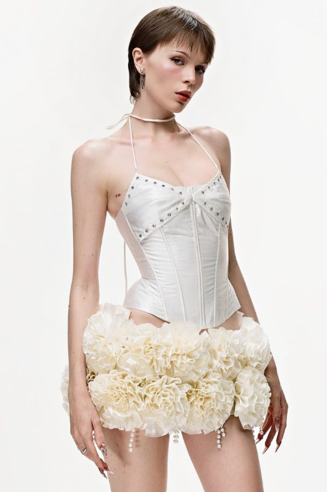 Halter Floral Corset Two Piece Dress | Dress In Beauty