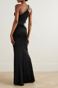 One Shoulder Crystal Chain Detail Dress | Dress In Beauty