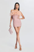 Torin Sequin Feather Dress | Dress In Beauty