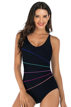 Athletic One Piece Swimsuit - View 7 | WEUXS