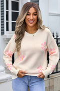 Round Neck Long Sleeve Sweater | Dress In Beauty