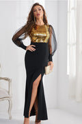 Svart Sequin Maxi Dress | Dress In Beauty