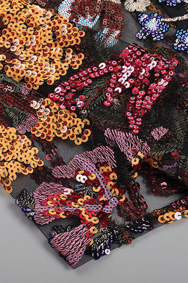 Kamames Strapless Floral Sequined Maxi Dress | Dress In Beauty