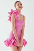 Andrea Flower Trim Strap Mini Dress | Dress In Beauty