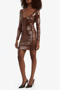 Aoibhe Long Sleeve Sequin Mini Dress | Dress In Beauty
