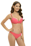 Solid Color Tie Front Bikini Set | Dress In Beauty
