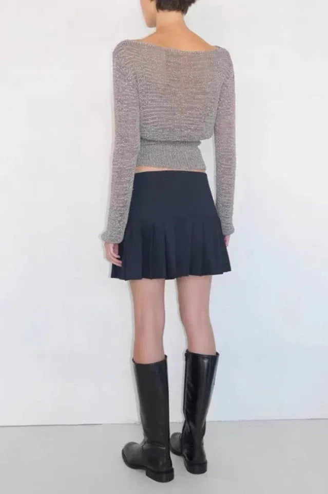 A-Line Mini Skirt with Pleats Secondary image