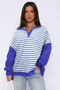 Striped Patchwork Sweatshirt | Dress In Beauty
