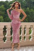 One Shoulder Sequin Bodycon Dress | Dress In Beauty