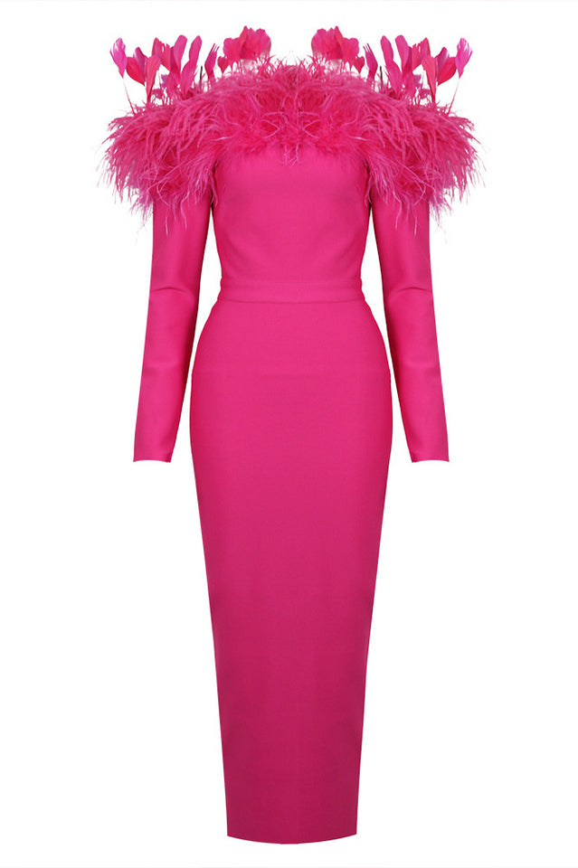 Vittoria Wild Strawberry Midi Dress | Dress In Beauty