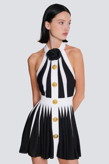 Backless Knit Dress With Rose Detail | Dress In Beauty