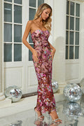 Kamames Strapless Floral Sequined Maxi Dress | Dress In Beauty