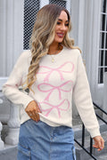 Bow Graphic Long Sleeve Sweater | Dress In Beauty