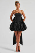 Strapless Bow Puff Mini Dress | Dress In Beauty