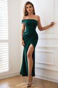 Asymmetrical One Shoulder Ruched Maxi Dress | Dress In Beauty