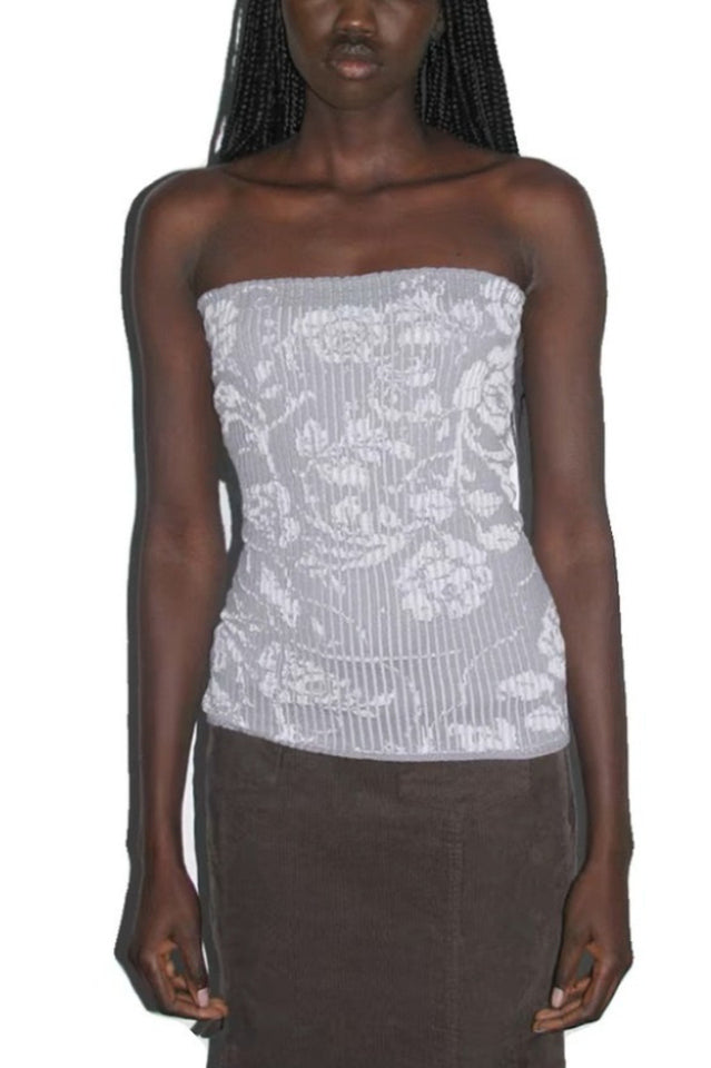 Floral Print Ribbed Top | Dress In Beauty