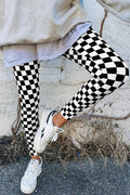 Checkered Pattern High Waist Leggings | Dress In Beauty