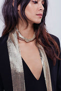Metal Sequins Necktie Scarf | Dress In Beauty