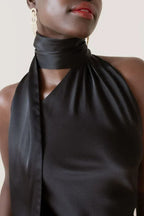 WEUXS Astrella Neck Wrap Midi A-Line Dress - View 6 | WEUXS
