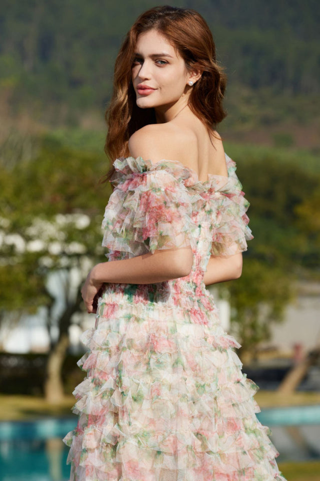 Nola Ruched Floral Maxi Dress | Dress In Beauty