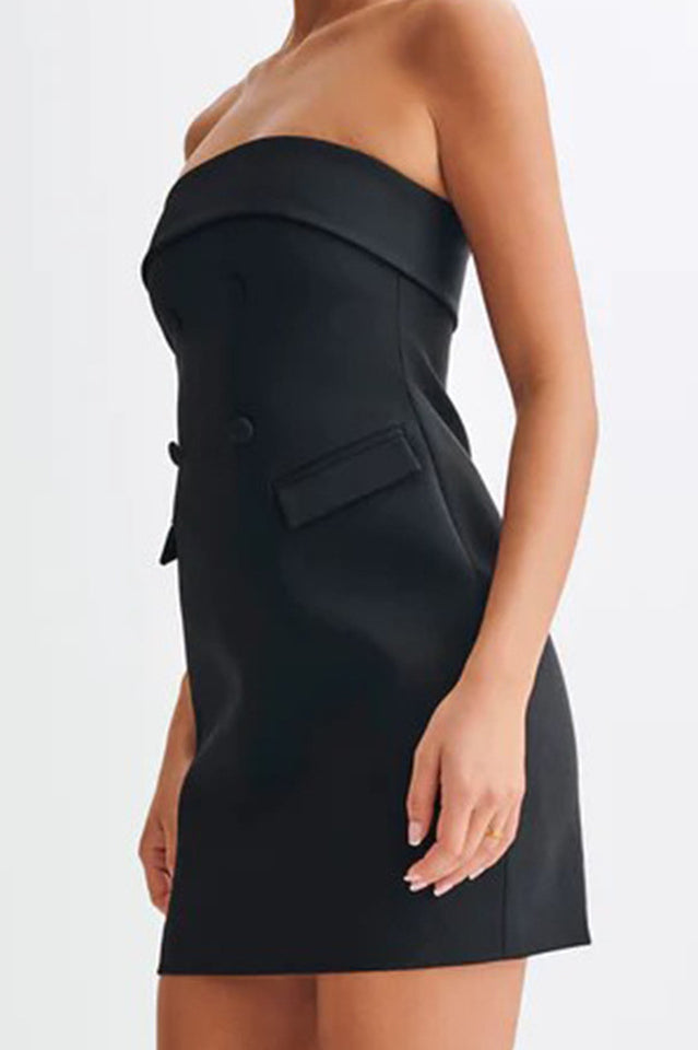 Abbie Strapless Suiting Mini Dress | Dress In Beauty