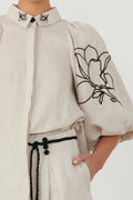Lola Linen Embroidery Shirt + Pants Set | Dress In Beauty