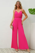 V Neck Pleated Jumpsuit | Dress In Beauty