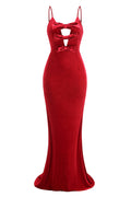 Baptiste Red Bow Velvet Maxi Dress | Dress In Beauty