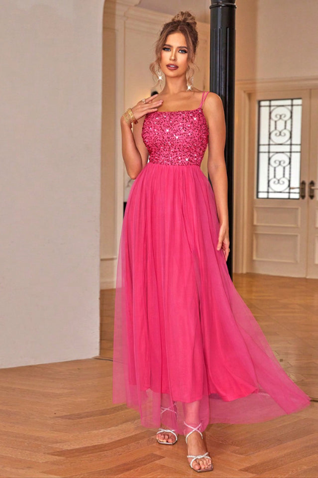 Lace-Up Backless Mesh Dress | Dress In Beauty