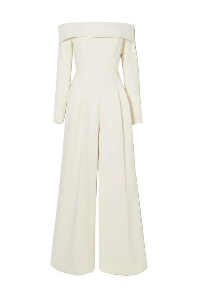 Vesper Off The Shoulder Crepe Jumpsuit | Dress In Beauty