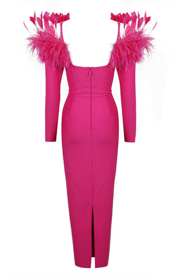 Vittoria Wild Strawberry Midi Dress | Dress In Beauty