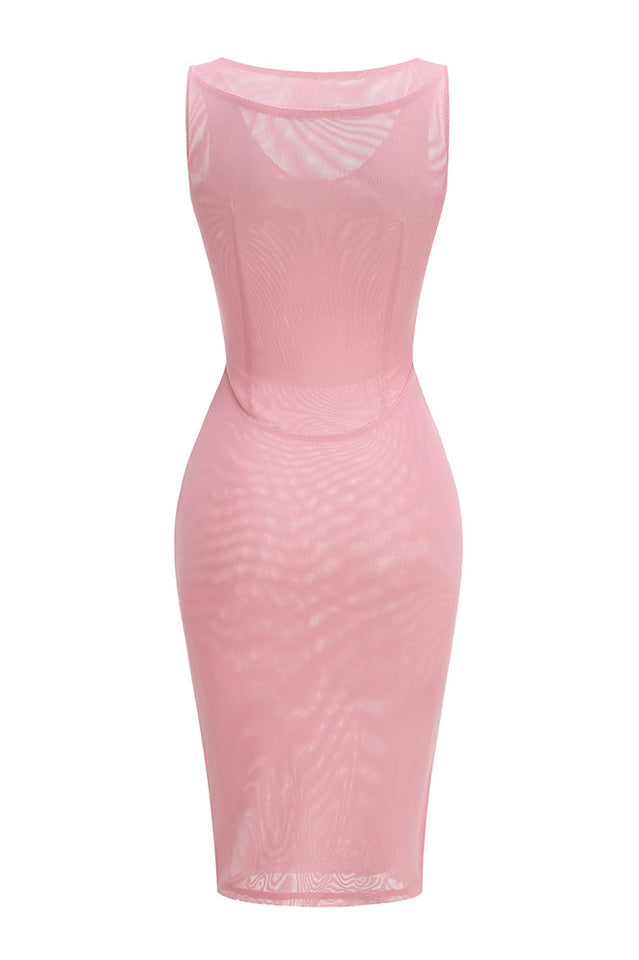 Floral-Applique Mesh Mini Dress | Dress In Beauty