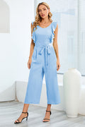 Frill Sleevless Calf Length Jumpsuit | Dress In Beauty