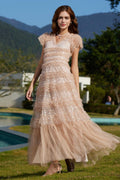 Sequin Layered Ruffle Tulle Maxi Dress | Dress In Beauty