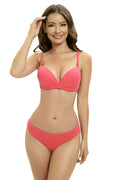 Solid Color Tie Front Bikini Set | Dress In Beauty