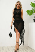 See Through Rose Ruffle Dress | Dress In Beauty