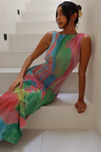Abstract print maxi dress - View 15 | WEUXS