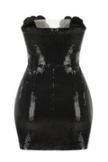 Masozi Strapless Flower Sequin Mini Dress | Dress In Beauty