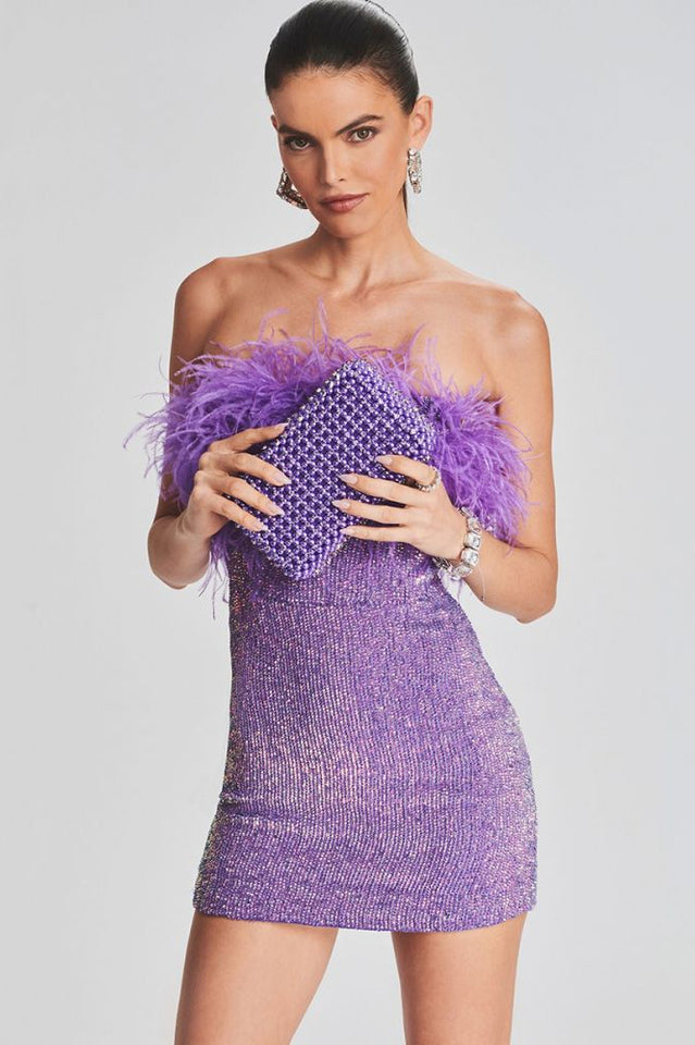 Torin Sequin Feather Dress | Dress In Beauty