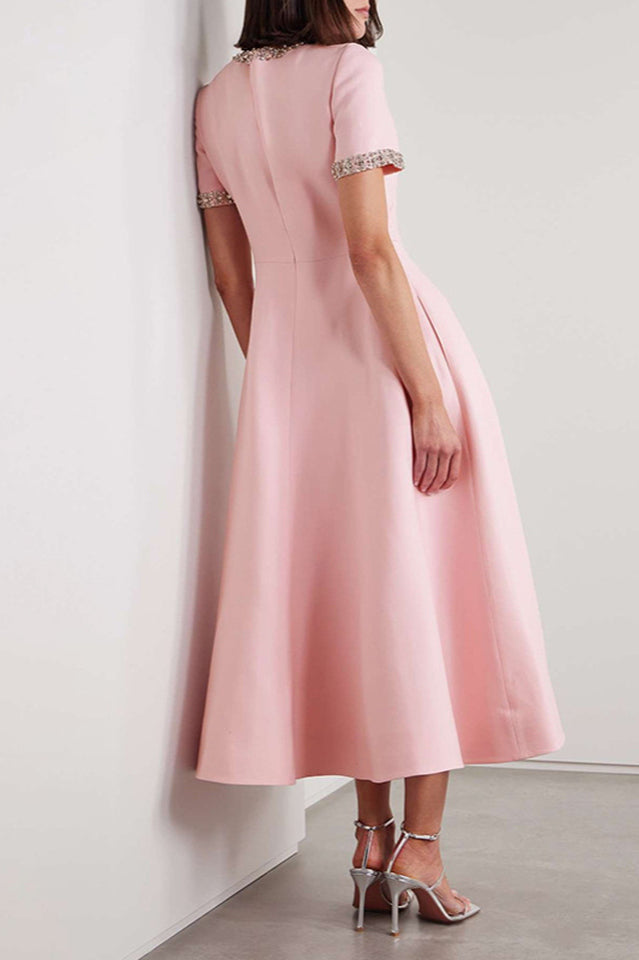 Zoe Bowknot Crystal-Embellished Midi Dress | Dress In Beauty