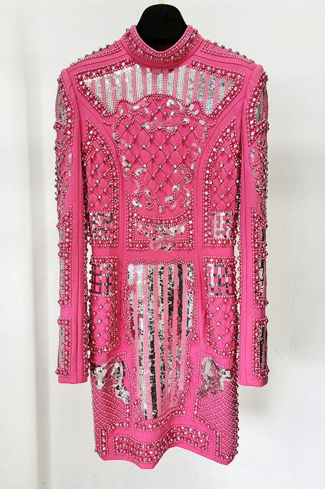 Long Sleeve Sequin Embellished Dress | Dress In Beauty