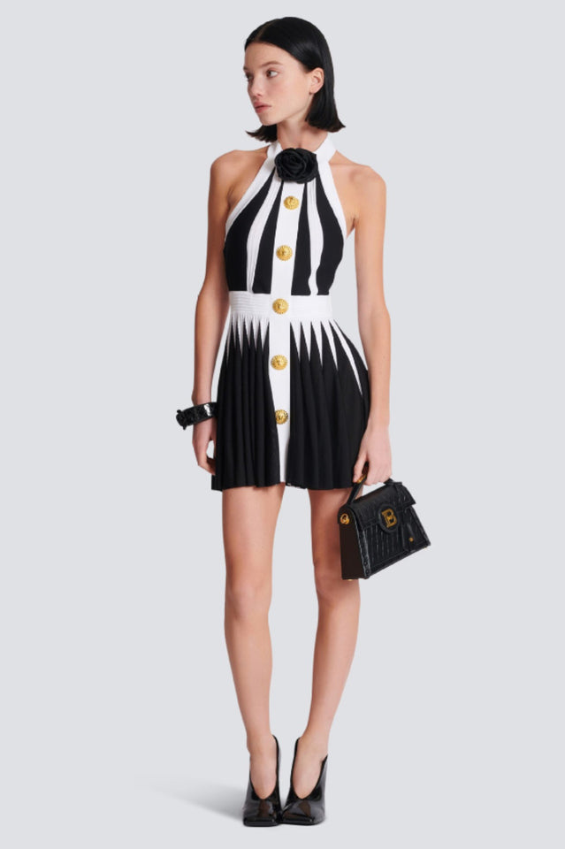 Backless Knit Dress With Rose Detail | Dress In Beauty