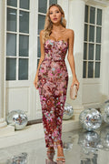 Kamames Strapless Floral Sequined Maxi Dress | Dress In Beauty