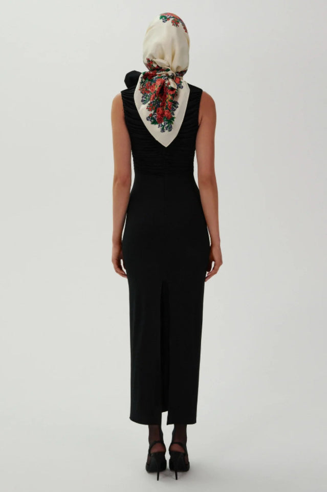 Flower Detail Ruched Midi Dress | Dress In Beauty