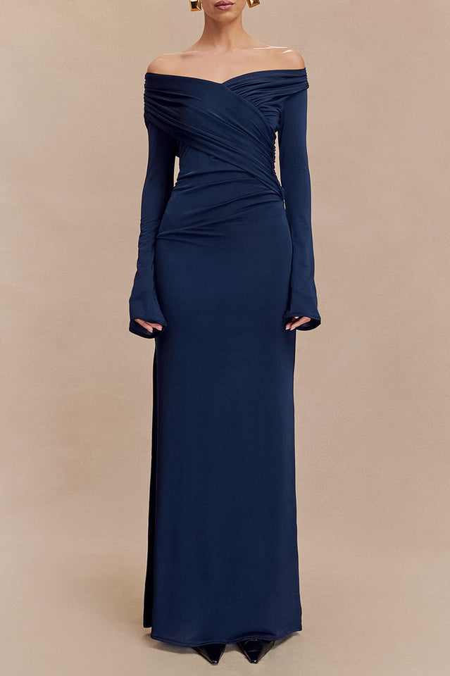 Therese Off Shoulder Ruched Maxi Dress | Dress In Beauty